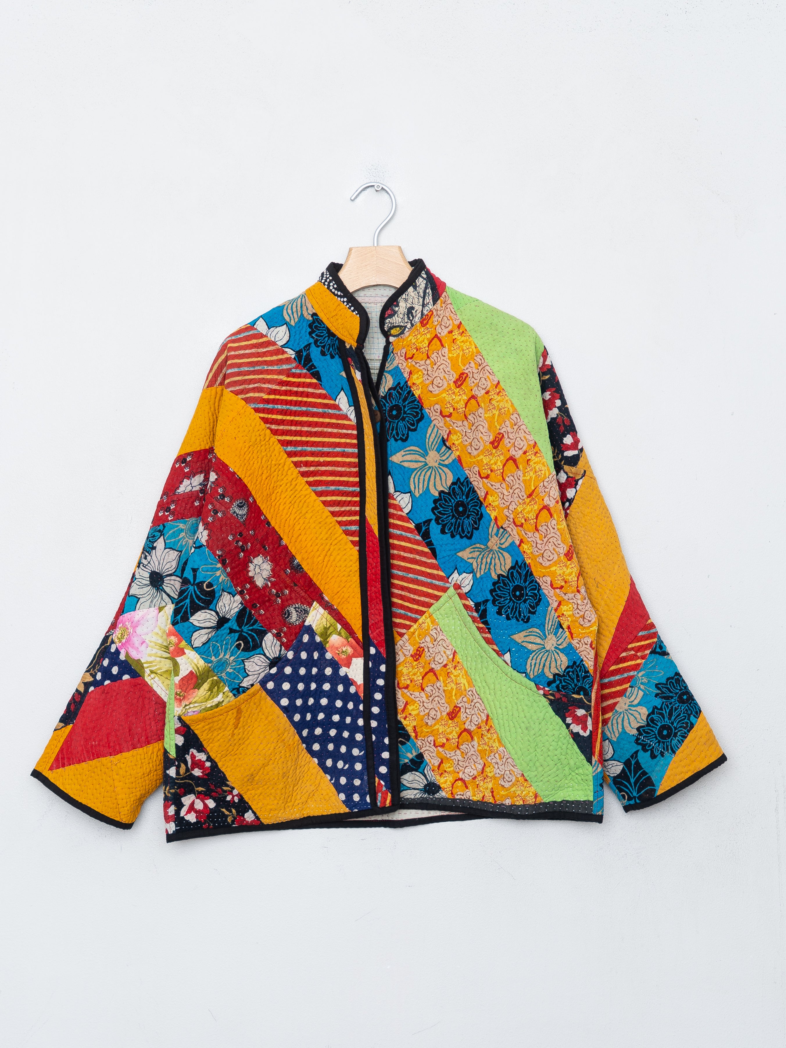 The Ladhiya Quilted Patchwork Kantha Jacket