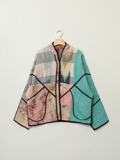 The Ladhiya Quilted Patchwork Kantha Jacket