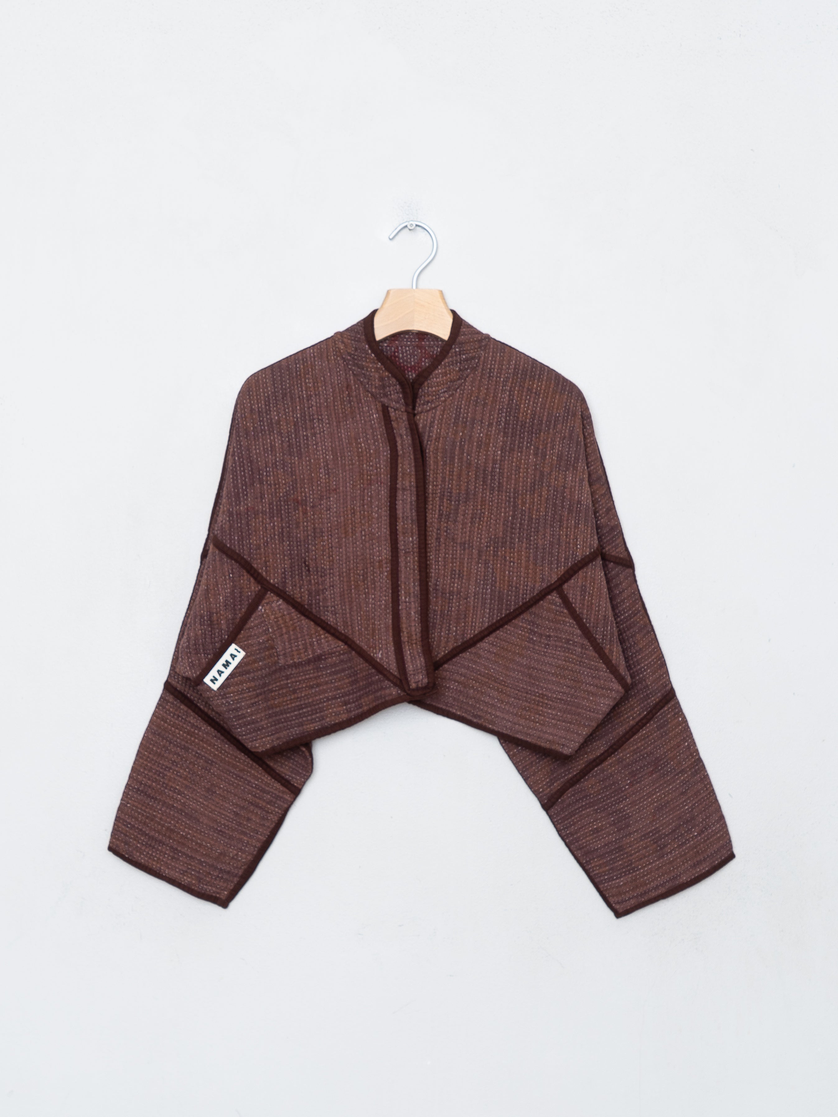The Kaira Cropped Quilted Indigo Kantha Jacket