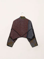 The Kaira Cropped Quilted Patchwork Kantha Jacket