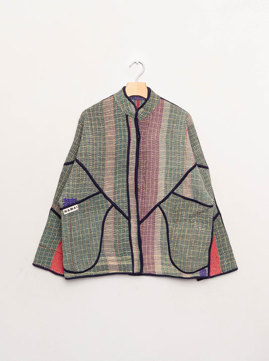 The Ladhiya Quilted Patchwork Kantha Jacket