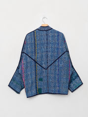 The Ishani Quilted Indigo Kantha Jacket