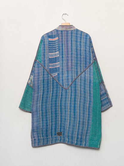 The Sai Quilted Patchwork Kantha Coat