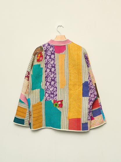 The Ladhiya Quilted Patchwork Kantha Jacket