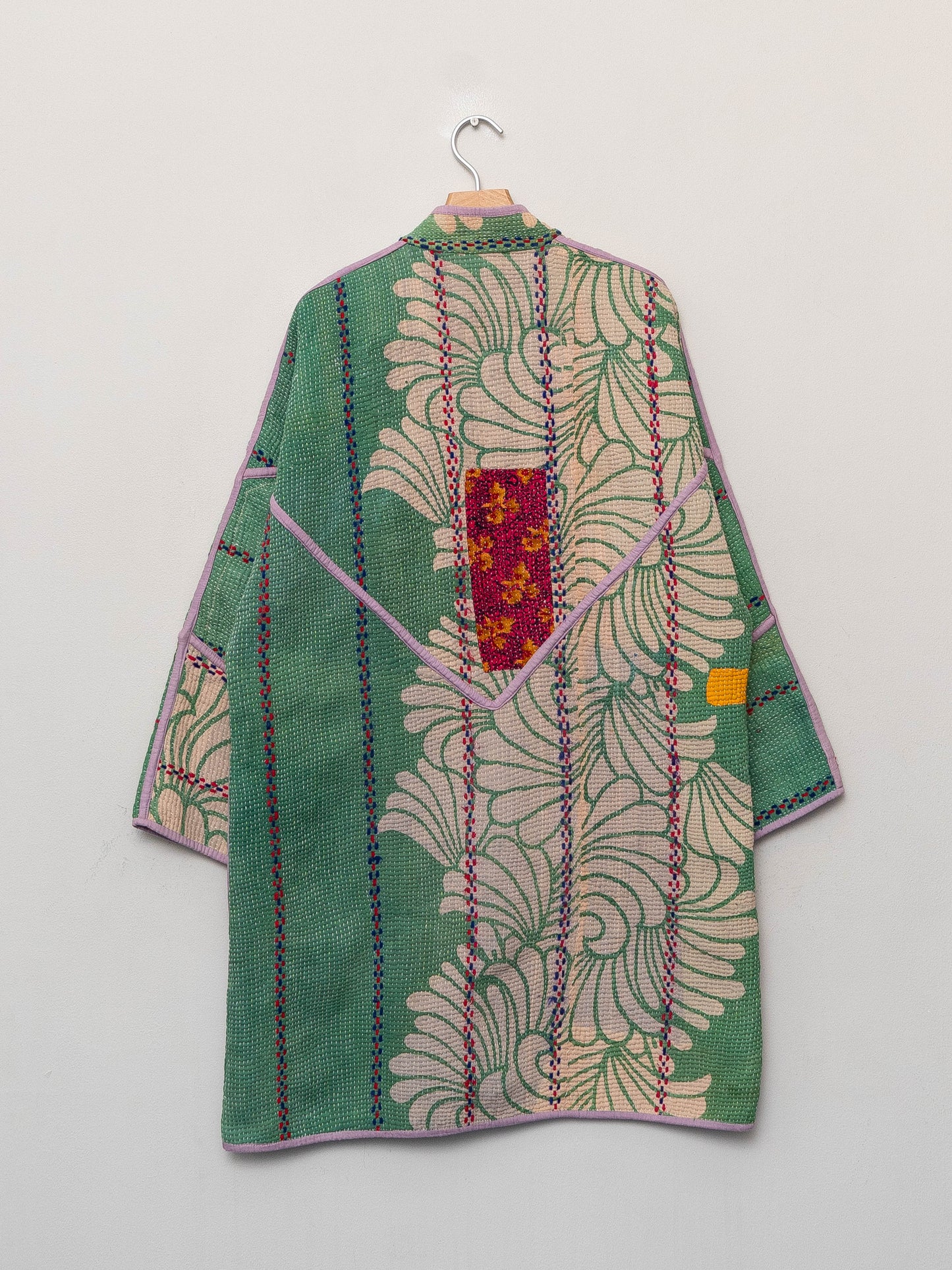 The Sai Quilted Patchwork Kantha Coat