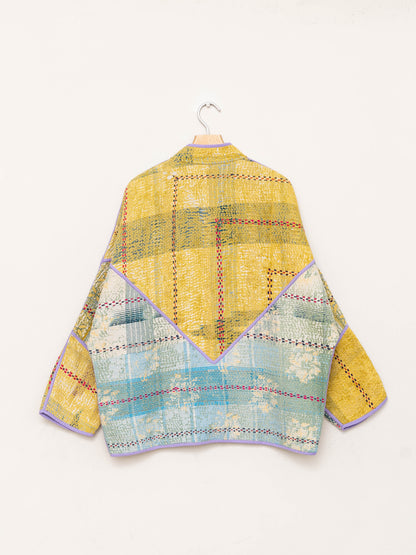 The Ladhiya Quilted Patchwork Kantha Jacket