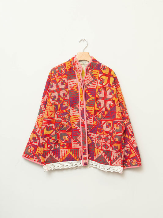 The Ladhiya Vintage Cross-Stitch Kantha Jacket