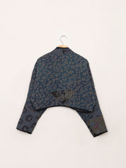 The Kaira Cropped Quilted Patchwork Kantha Jacket