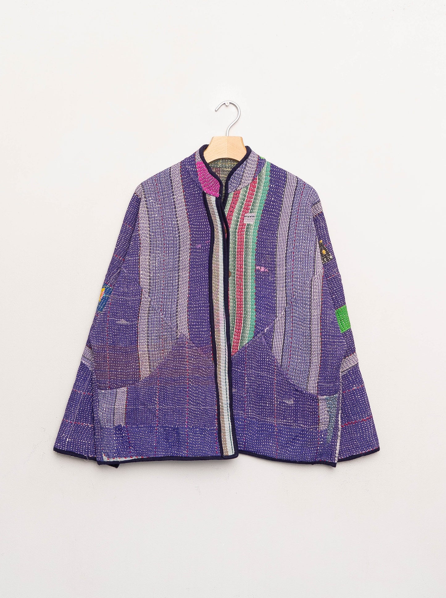 The Ladhiya Quilted Patchwork Kantha Jacket