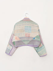 The Kaira Cropped Quilted Patchwork Kantha Jacket