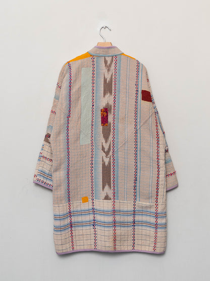 The Sai Quilted Patchwork Kantha Coat