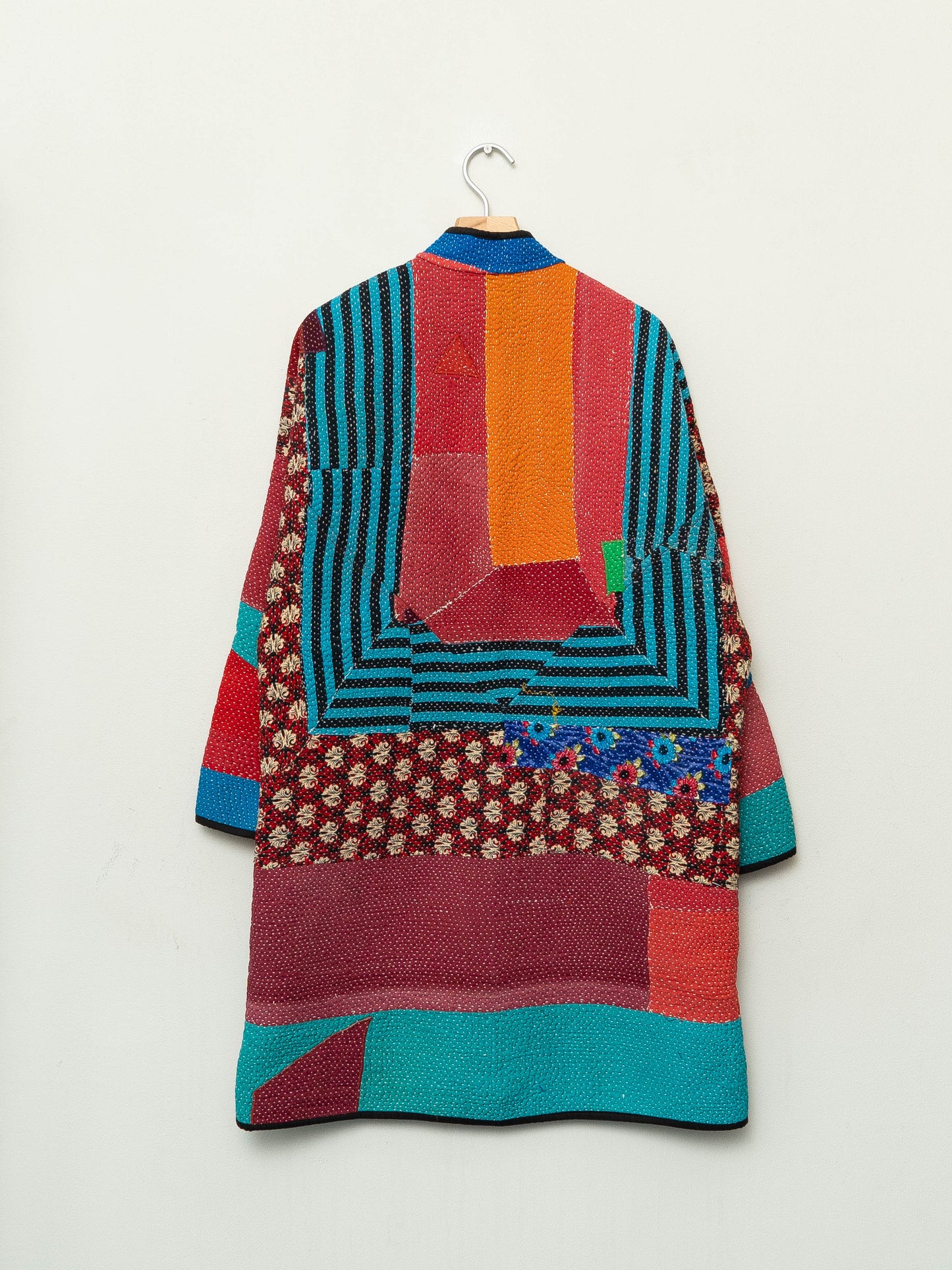 The Sai Quilted Patchwork Kantha Coat