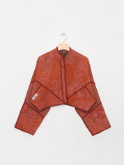 The Kaira Cropped Quilted Indigo Kantha Jacket