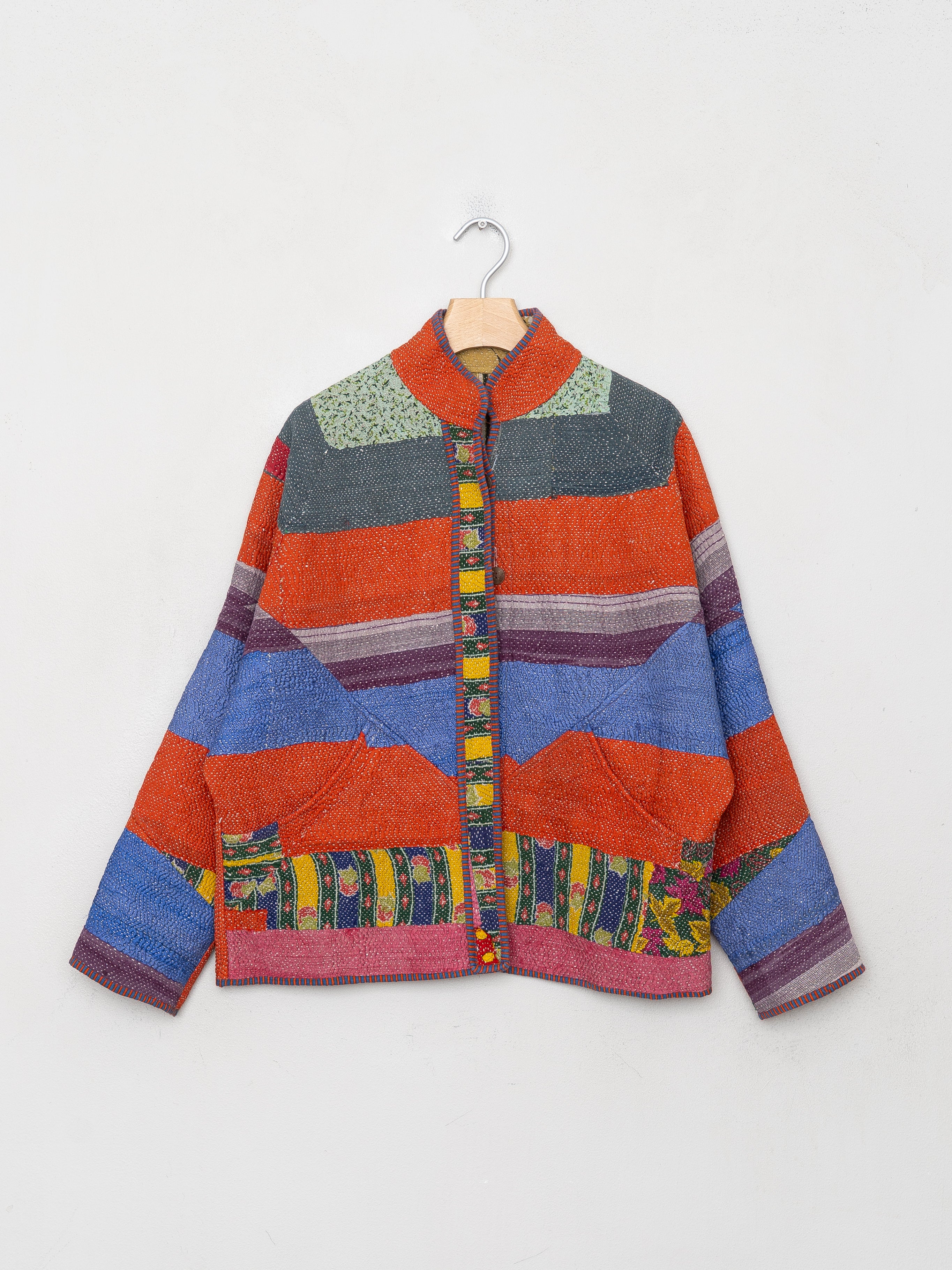 The Ladhiya Petite Quilted Patchwork Kantha Jacket