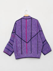 The Ishani Quilted Indigo Kantha Jacket