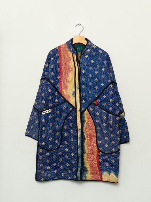 The Sai Quilted Patchwork Kantha Coat