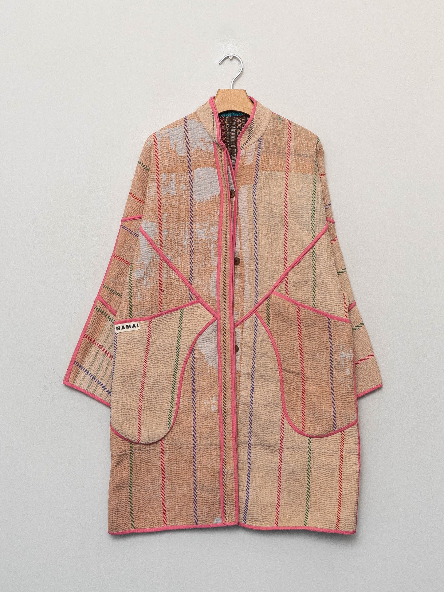 The Sai Quilted Patchwork Kantha Coat