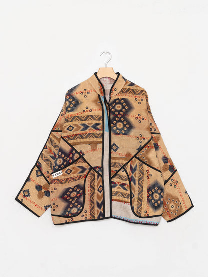 The Ladhiya Quilted Patchwork Kantha Jacket