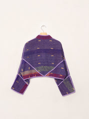 The Kaira Cropped Quilted Patchwork Kantha Jacket