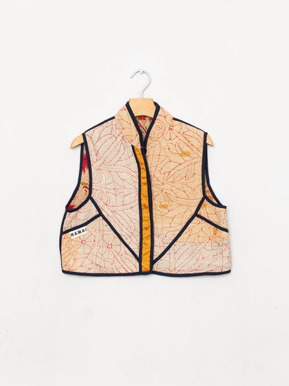 The Kaira Quilted Patchwork Kantha Vest