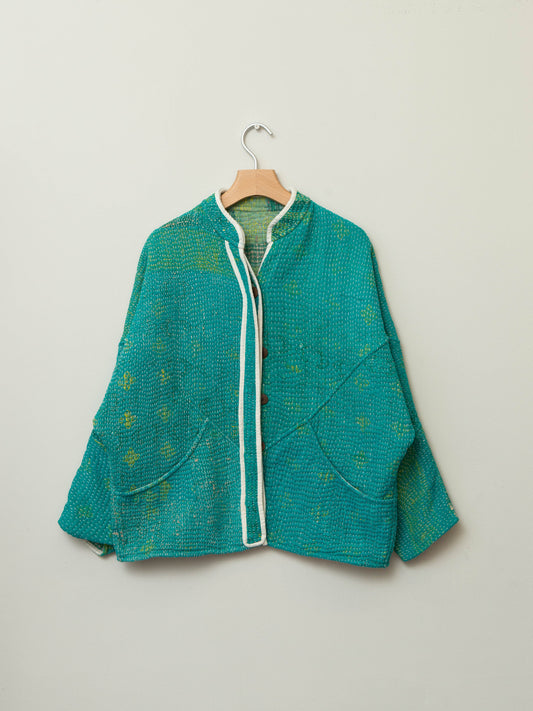 The Ladhiya Petite Quilted Patchwork Kantha Jacket