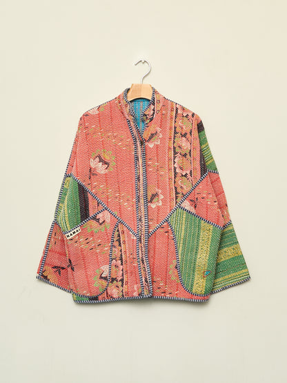 The Ladhiya Quilted Patchwork Kantha Jacket