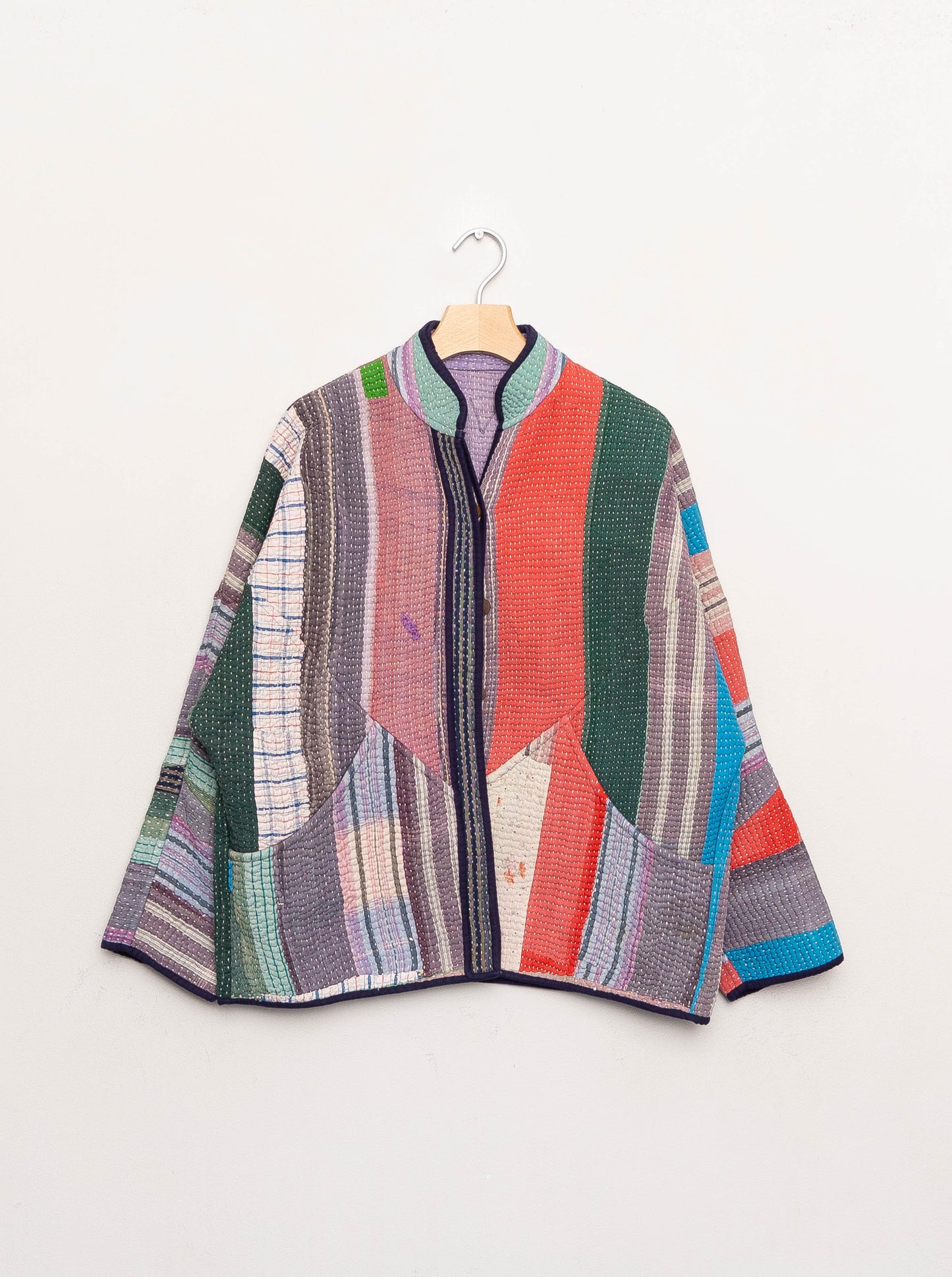 The Ladhiya Quilted Patchwork Kantha Jacket