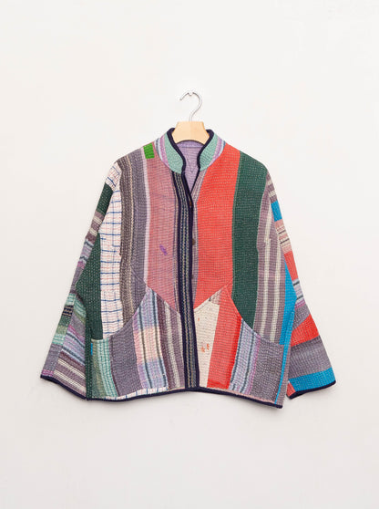 The Ladhiya Quilted Patchwork Kantha Jacket