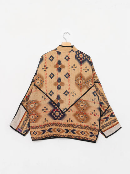 The Ladhiya Quilted Patchwork Kantha Jacket