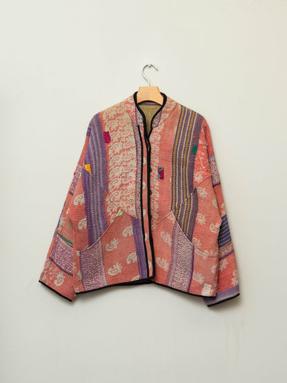 The Ladhiya Quilted Patchwork Kantha Jacket