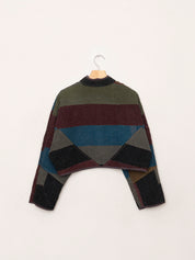 The Kaira Cropped Quilted Patchwork Kantha Jacket