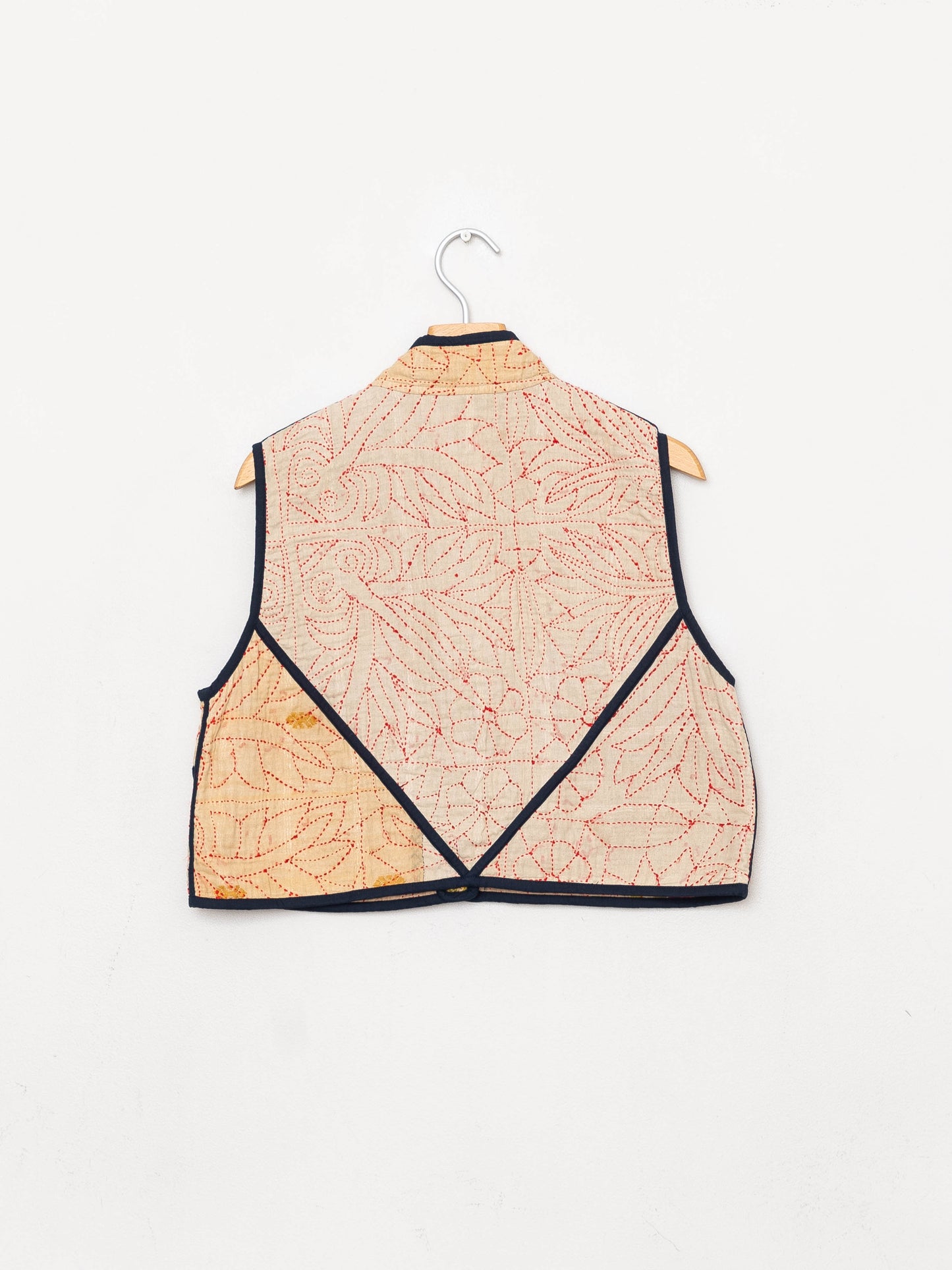 The Kaira Quilted Patchwork Kantha Vest