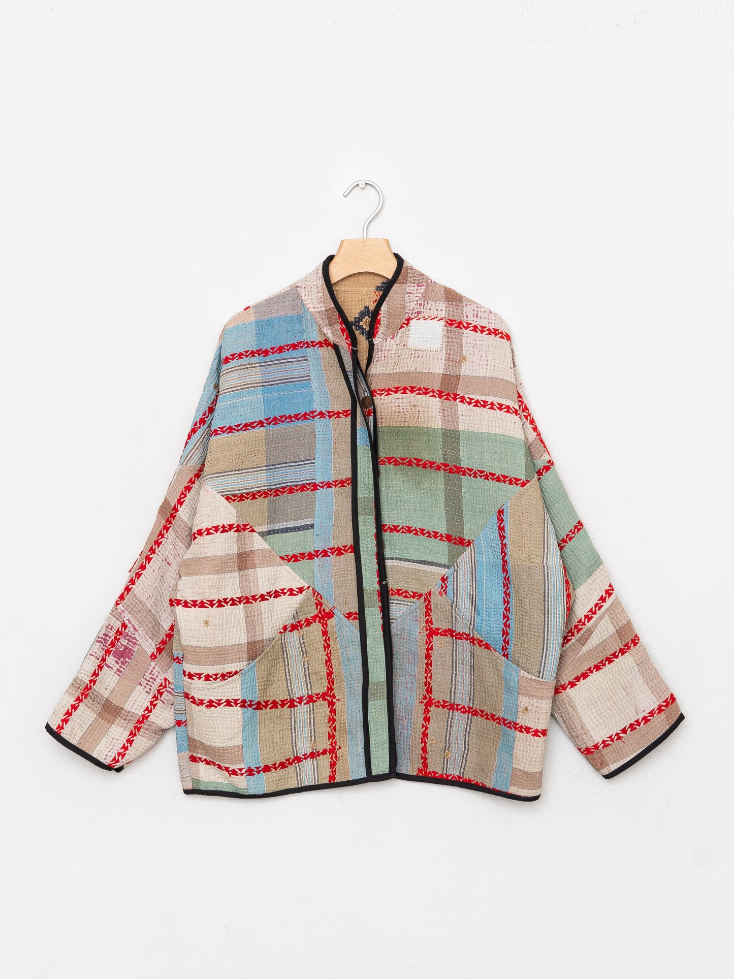 The Ladhiya Quilted Patchwork Kantha Jacket