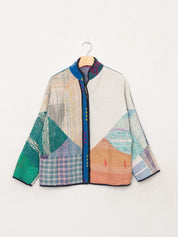 The Ladhiya Petite Quilted Patchwork Kantha Jacket