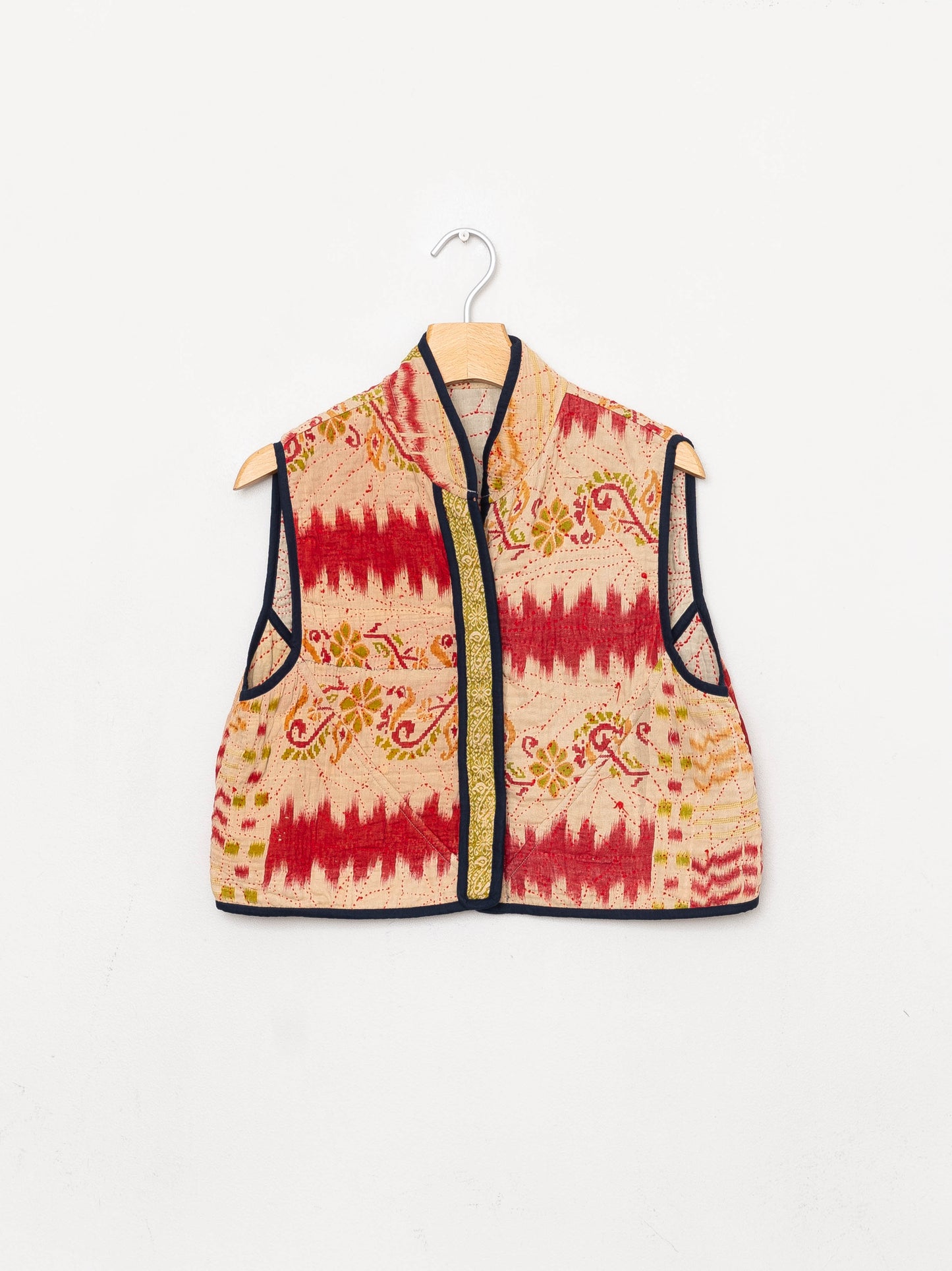 The Kaira Quilted Patchwork Kantha Vest