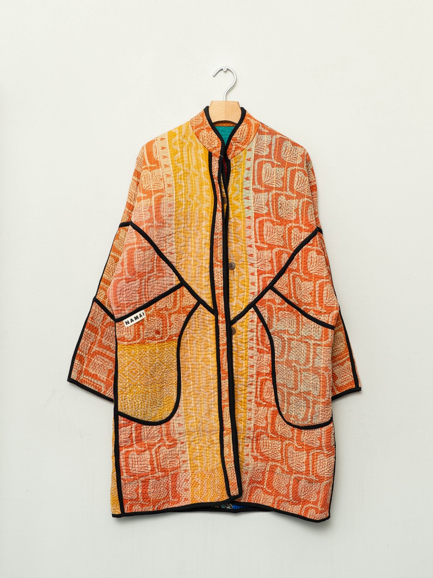 The Sai Quilted Patchwork Kantha Coat