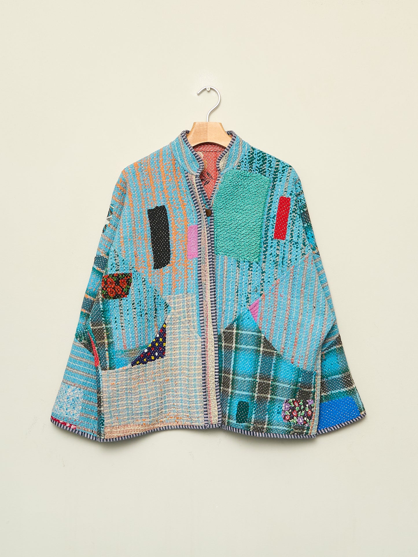 The Ladhiya Quilted Patchwork Kantha Jacket