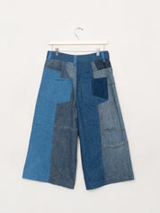 The Bindu Denim Bermuda Culotte Pant - Small