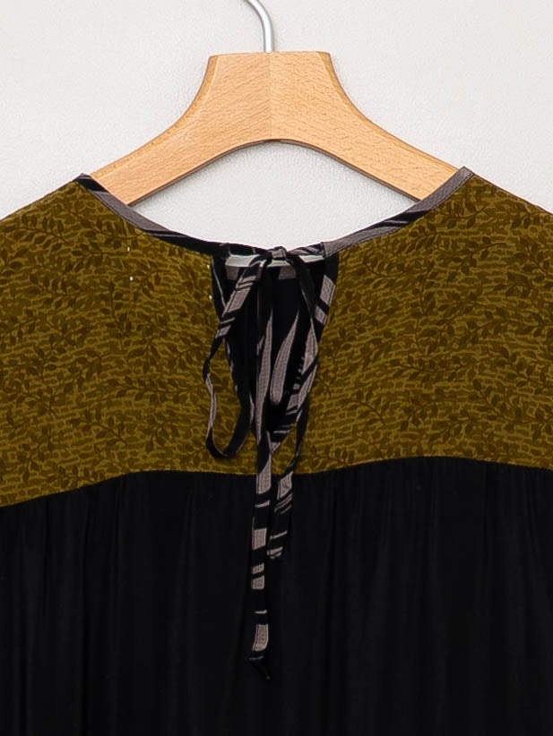The Anan Long Dress  - Medium / Large - Upcycled Silk