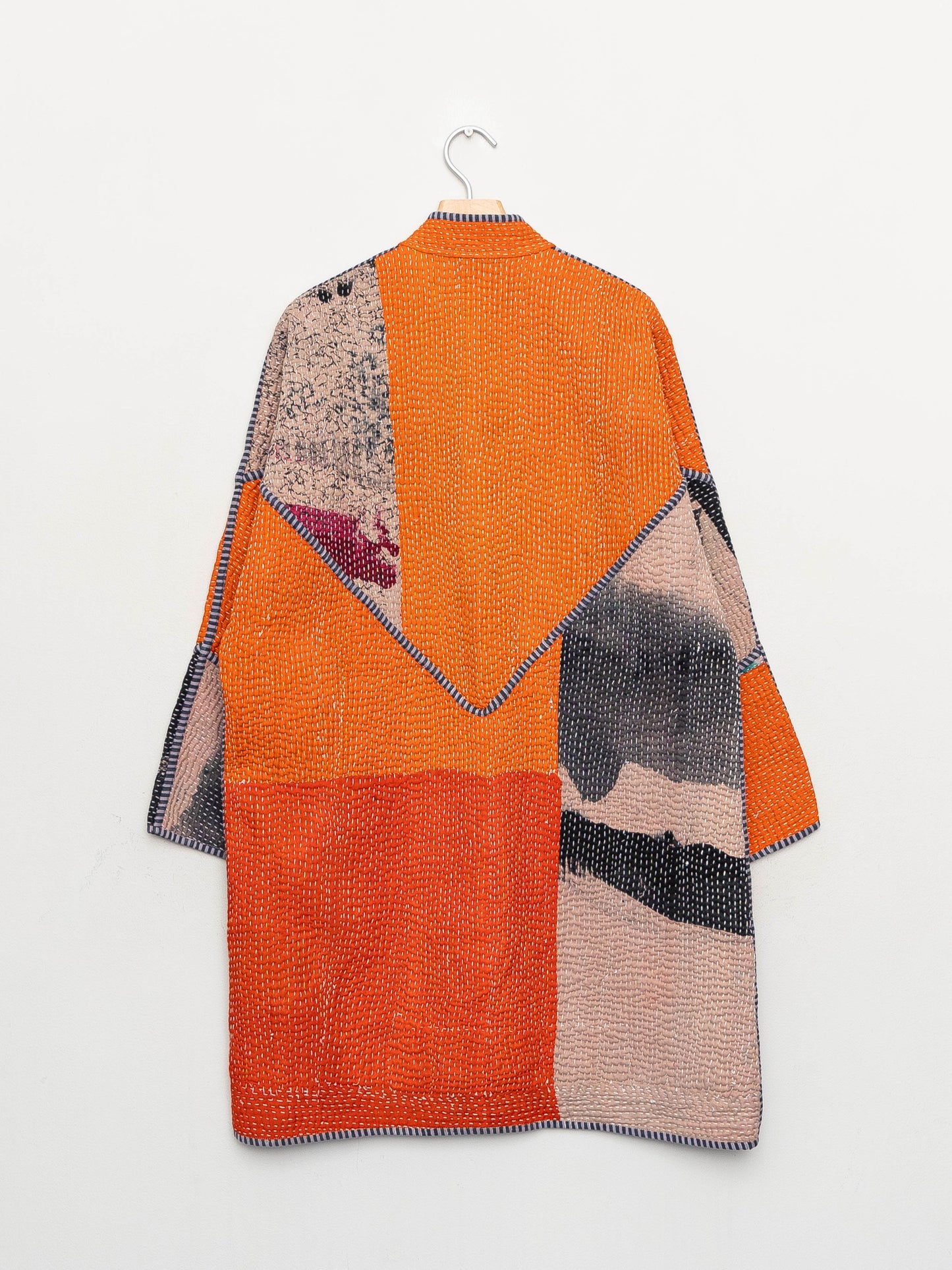 The Sai Quilted Patchwork Kantha Coat