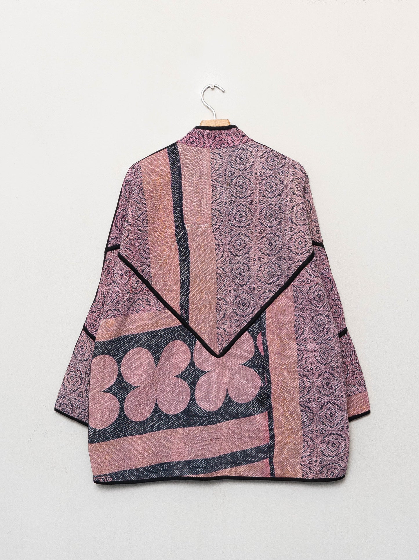 The Narmada Quilted Patchwork Kantha Jacket