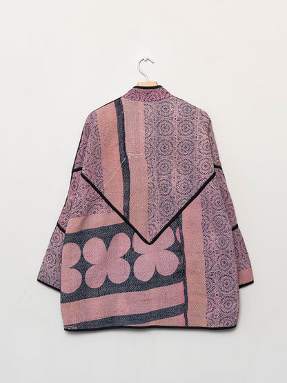 The Narmada Quilted Patchwork Kantha Jacket