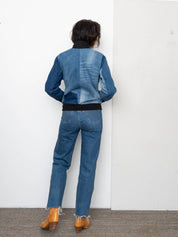 The Veda Denim Bomber Jacket - Small