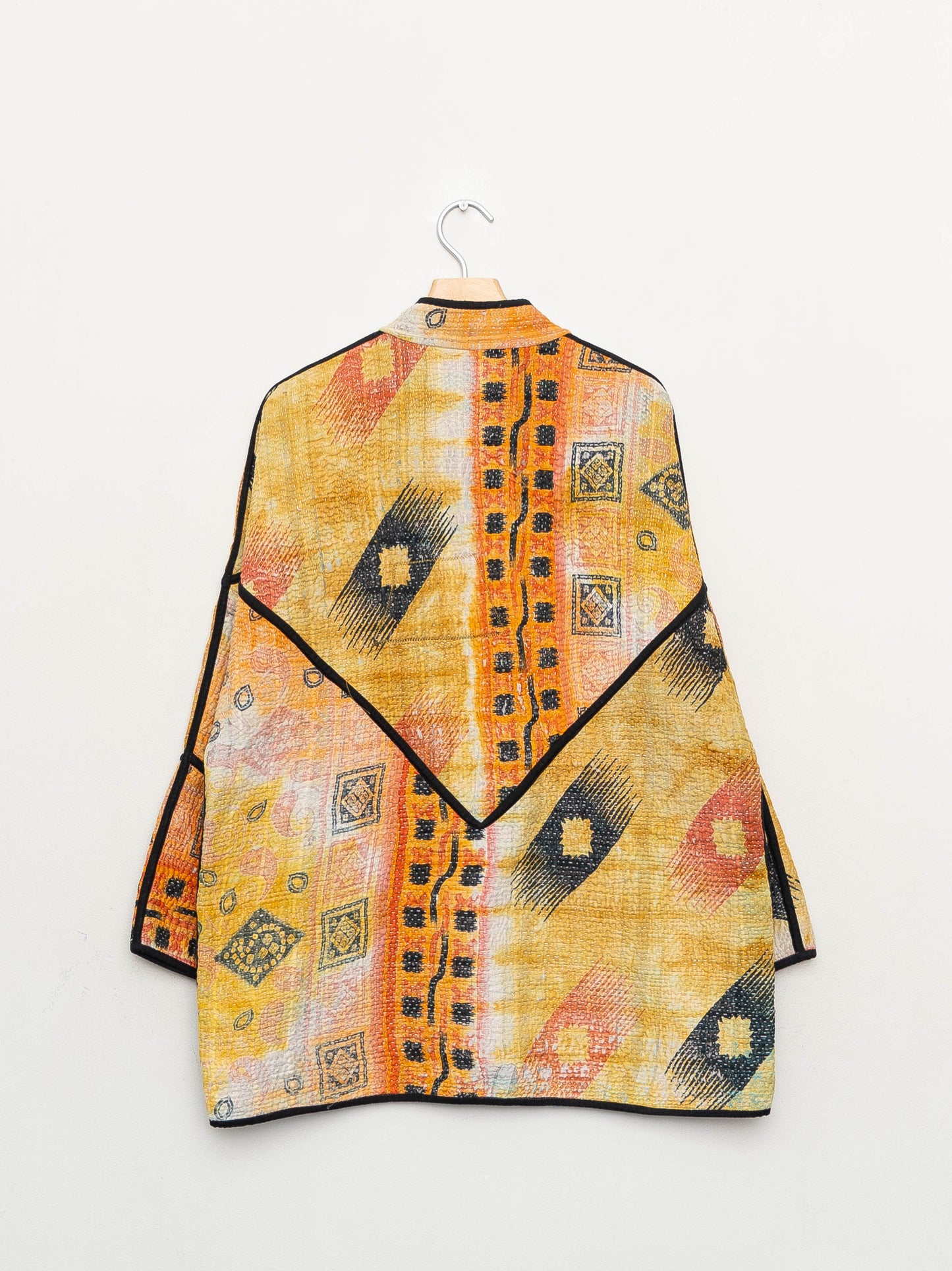 The Narmada Quilted Patchwork Kantha Jacket