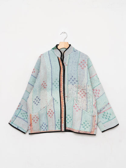 The Ladhiya Quilted Patchwork Kantha Jacket