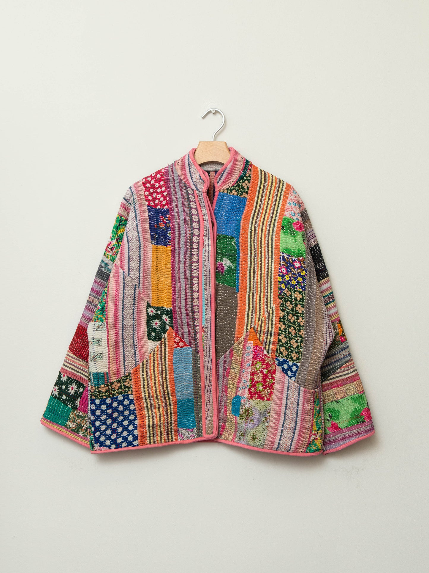 The Ladhiya Quilted Patchwork Kantha Jacket