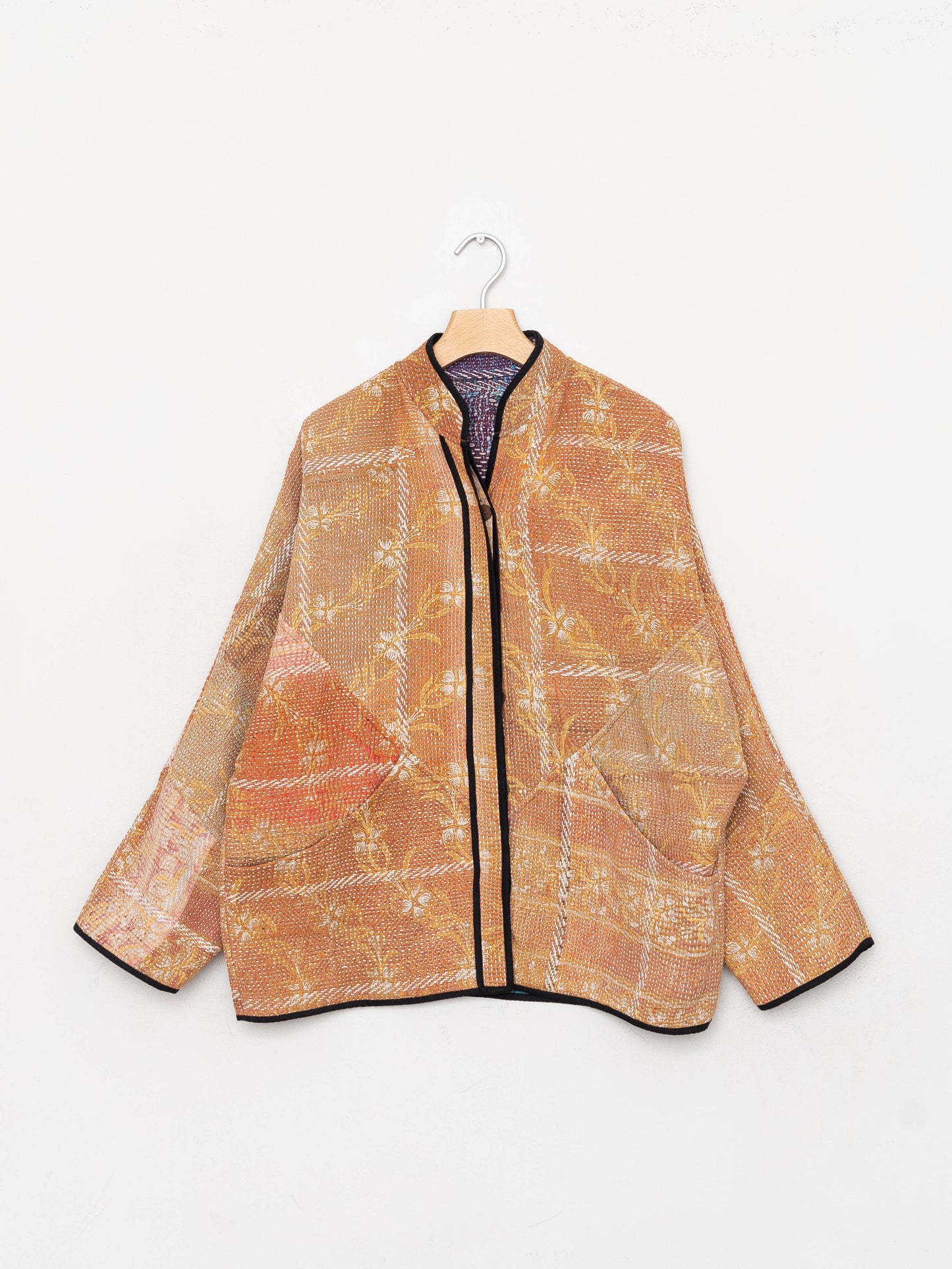 The Ladhiya Quilted Patchwork Kantha Jacket