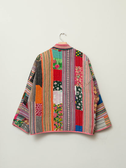 The Ladhiya Quilted Patchwork Kantha Jacket