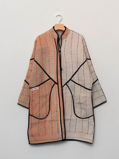 The Sai Quilted Patchwork Kantha Coat