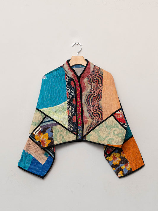 The Kaira Cropped Patchwork Jacket Wholesale